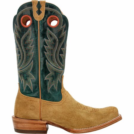 Durango Men's PRCA Collection Roughout Western Boot, GOLDENROD/DEEP TEAL, W, Size 8.5 DDB0465